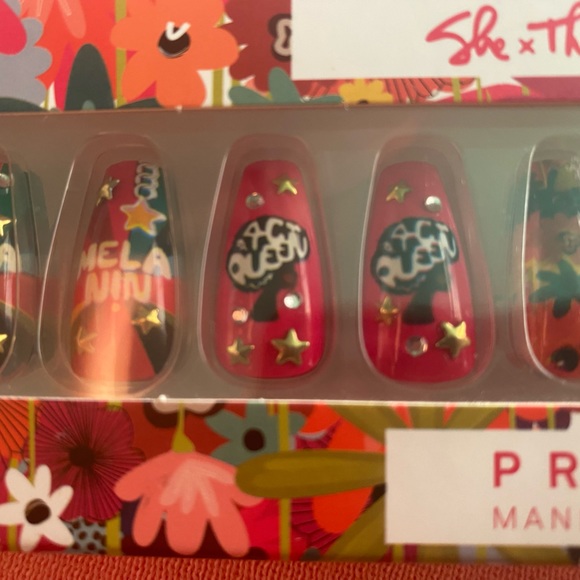 Shae Anthony She This Press On Nails Forever 21 Coffin NWT BLM Melanin 4C Queen - Picture 9 of 9